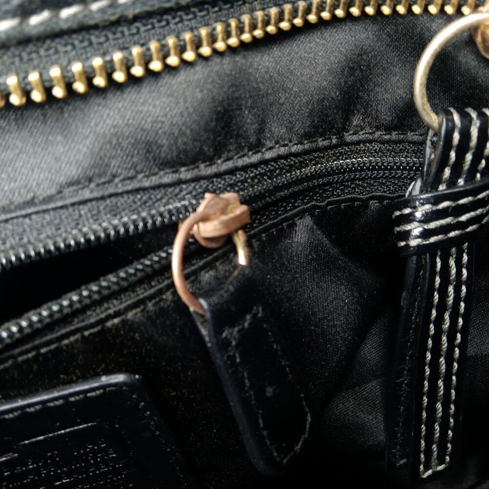 Vintage Y2K Coach Signature Gallery Tote 11658 Shoulder Bag Handbag Black - Picture 9 of 9
